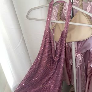 Rhinestone Pink Party Dress